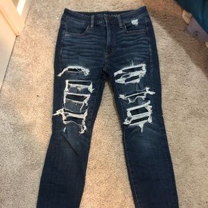 AE high waisted stretch jeans